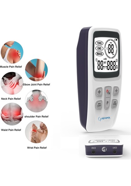 Çift 2 Kanallı Tens Ems Masaj Kas Güçlendirme Cihazı fırsatları