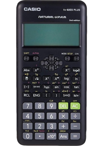 Siyah Bilimsel Fonksiyonlu Hesap Makinesi, FX-82ES Plus 2. Versiyon