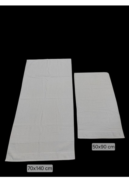 2'li %100 Pamuk 1 Adet 70X140 Banyo Havlusu 1 Adet 50X90 Saç Havlusu Beyaz Havlu Seti modelleri