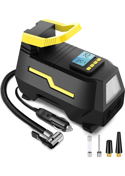 ERG-520 Dijital Basınç Göstergeli Oto Lastik Şişirme Pompası Hava Kompresörü
