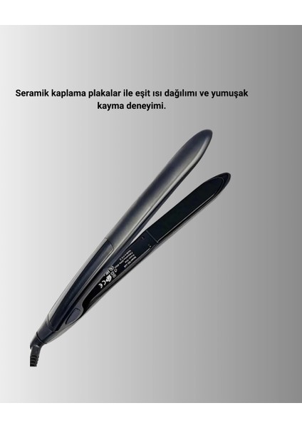 2025 Seri Profesyonel Isı Ayarlı Titanyum Kaplama Saç Düzleştirici Dijital Ekranlı indirimleri