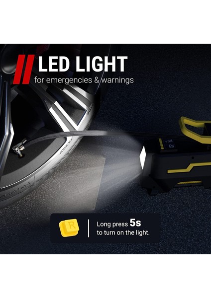 ERG-520 Dijital Basınç Göstergeli Oto Lastik Şişirme Pompası Hava Kompresörü indirimleri