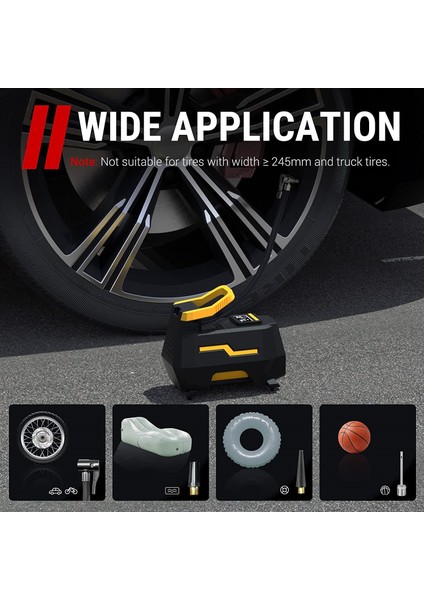 ERG-520 Dijital Basınç Göstergeli Oto Lastik Şişirme Pompası Hava Kompresörü