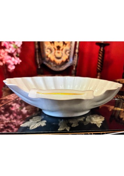 Limoges 27 cm Çapında El Boyaması Porselen Sunumluk
