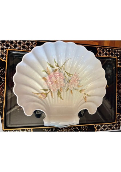 Limoges 27 cm Çapında El Boyaması Porselen Sunumluk