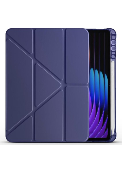 Xiaomi Mi Pad 7 / Pad 7 Pro Uyumlu Kılıf Kalem Bölmeli Tri Folding Standlı Arkası Silikon Uyku Modlu fiyatları
