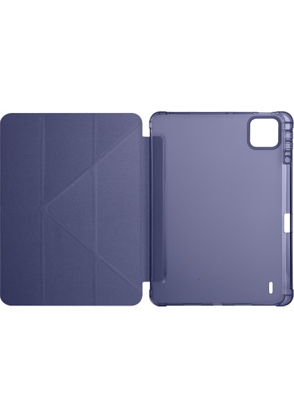 Xiaomi Mi Pad 7 / Pad 7 Pro Uyumlu Kılıf Kalem Bölmeli Tri Folding Standlı Arkası Silikon Uyku Modlu modelleri