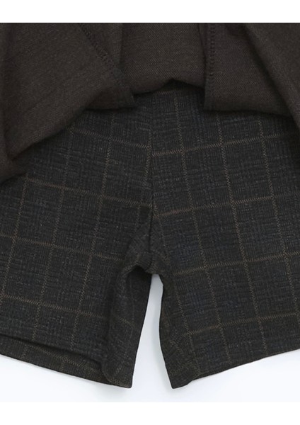 Lcw Kids Gri Beli Lastikli Ekose Kız Çocuk Şort Etek fiyatları