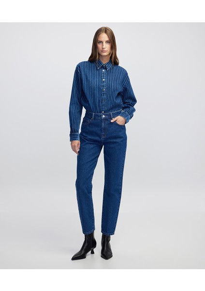 Çizgili Denim Gömlek IW6250025100028 fiyatları