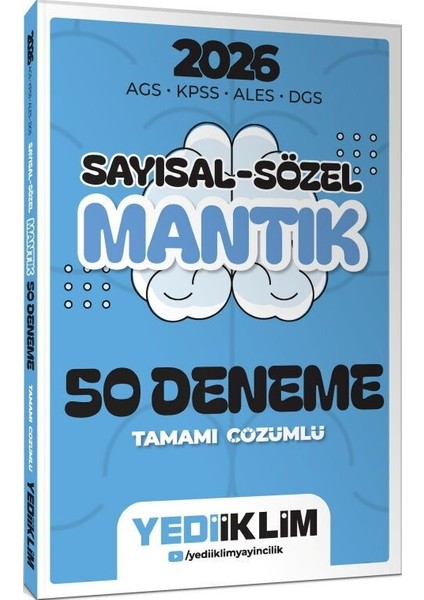 Yediiklim 2026 Ags Kpss Ales Dgs Sayısal Sözel Mantık Tamamı Çözümlü 50 Deneme