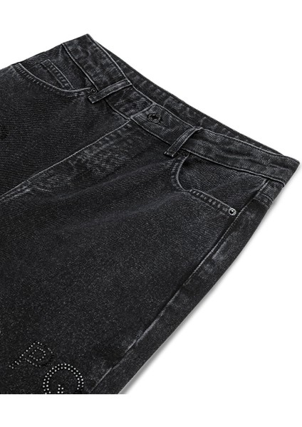 Sloganlı Wıde Leg Fit Jean Pantolon TW6250018023001 indirimleri