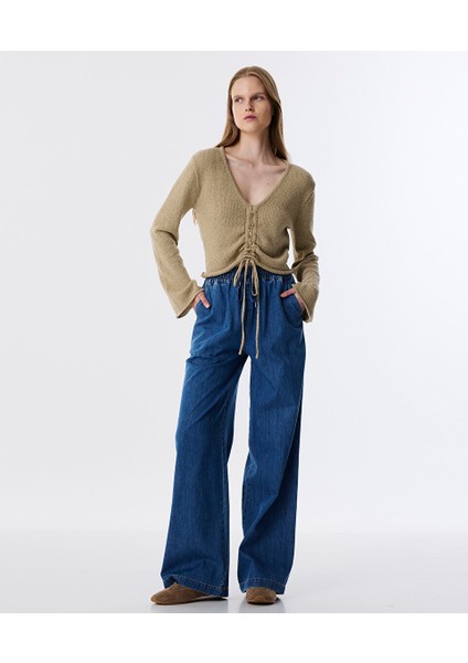 Elastik Bel Jean Pantolon TW6250003131629