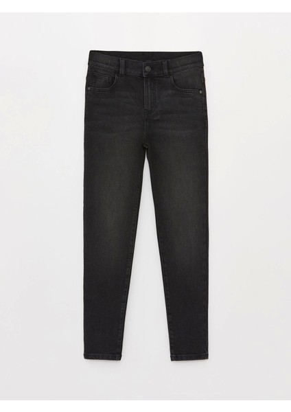 Lcw Kids Siyah Beli Ayarlanabilir Lastikli Erkek Çocuk Jean Pantolon