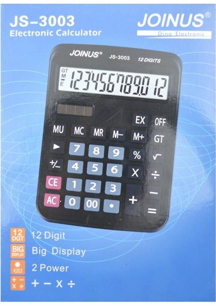 12 Haneli Masaüstü Hesap Makinesi, Geniş Kullanım Alanı, Güçlü ve Pratik Tasarım