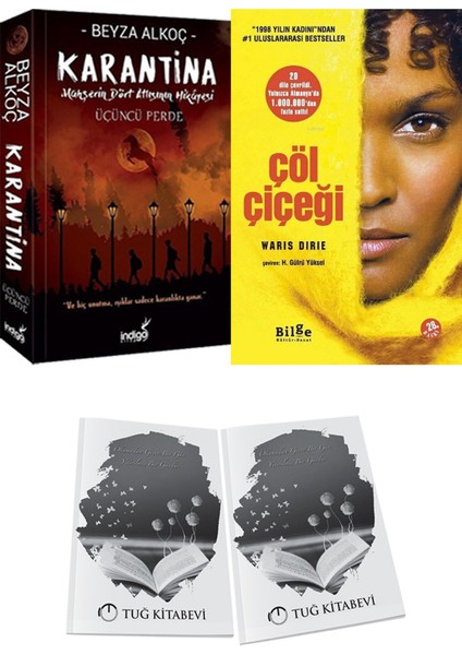 Çöl Çiçeği ve Karantina 3 Beyza Alkoç 2li Set + Hediyeli