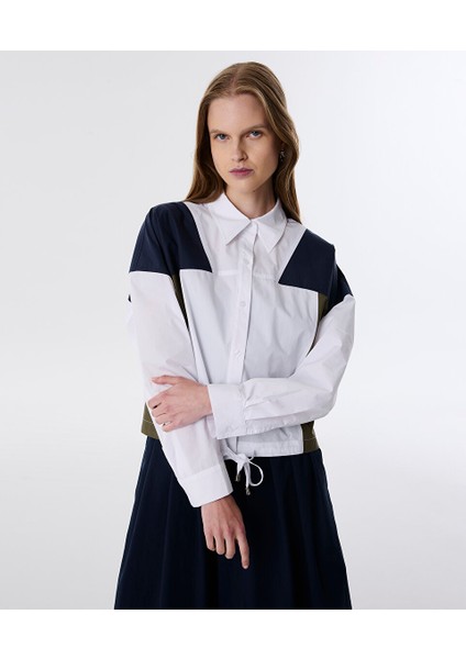 Kumaş Mıx Colorblock Gömlek TW6250025064018