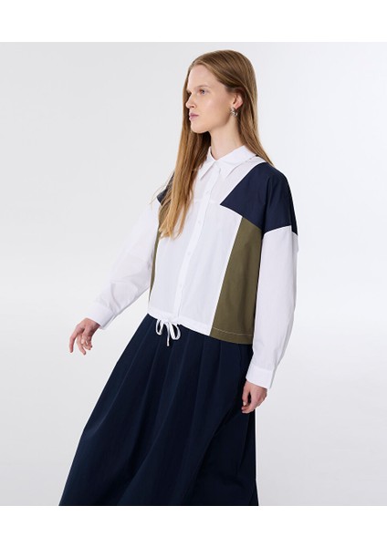 Kumaş Mıx Colorblock Gömlek TW6250025064018 modelleri