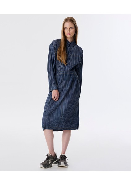 Denim Görünümlü Dokulu Etek TW6250004086629 fiyatları