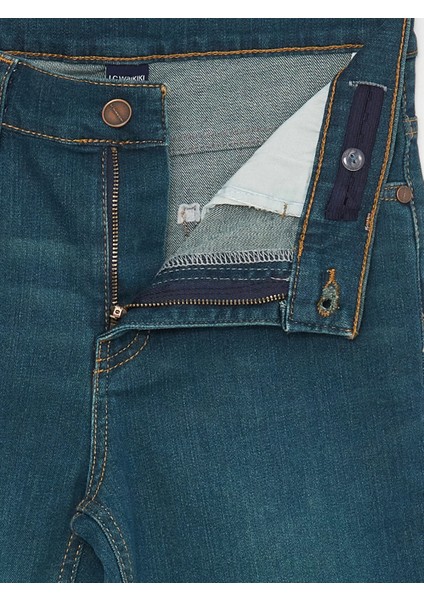 Lcw Kids Indigo Beli Ayarlanabilir Lastikli Erkek Çocuk Jean Pantolon modelleri