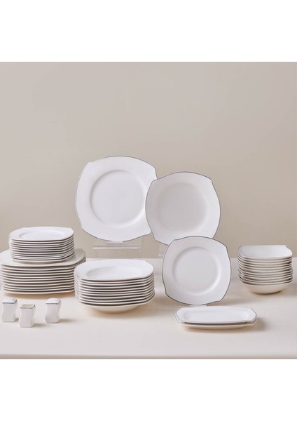 Square Bone Eterno 53 Parça 12 Kişilik Yemek Takımı Platin fiyatları