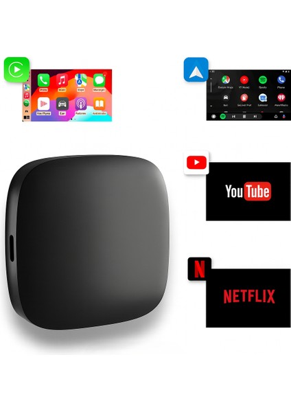 Wireless Carplay Android Araba 4 Çekirdekli Akıcı Fullhd 1080P Wifi 2.4/5g