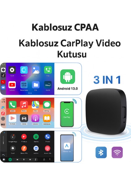 Wireless Carplay Android Araba 4 Çekirdekli Akıcı Fullhd 1080P Wifi 2.4/5g fiyatları