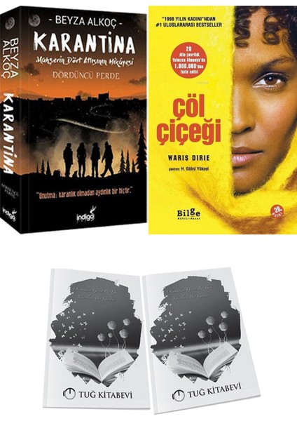 Çöl Çiçeği ve Karantina 4 Beyza Alkoç 2li Set + Hediyeli