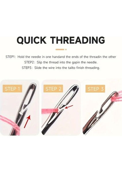 Kolay Iplik Geçirilen Iğne Seti 12 Adet modelleri