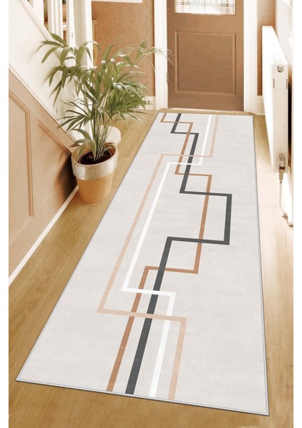 Makinede Yıkanabilir Kaymaz Taban Leke Tutmaz Modernkesme Yolluk Mutfak Yolluk Halı Yolluk