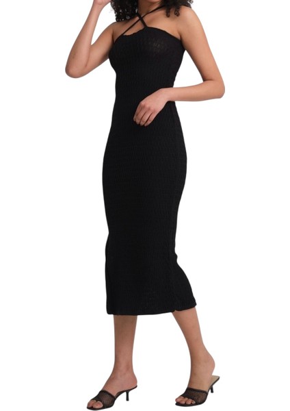 Triko Ip Askılı Elbise