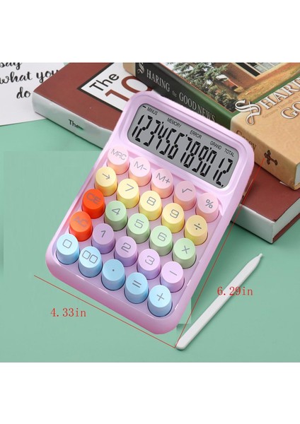 Renkli 12 Haneli Hesap Makinesi, Karışık Renk, 1 Adet modelleri