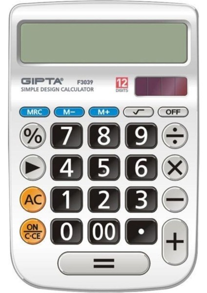 12 Hane Masa Tipi Hesap Makinası F3039, Hızlı ve Kolay Hesaplama Imkanı