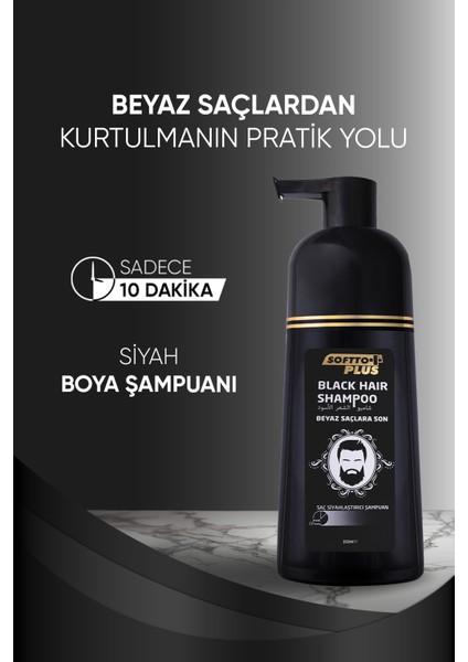 Beyazları Anında Kapatan Black Hair Şampuan 350 Ml