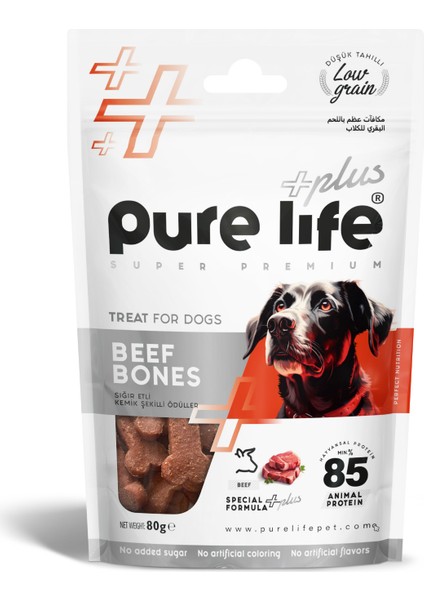 Purelife Plus Köpek Ödül Kemiği Sığır Etli 80GR