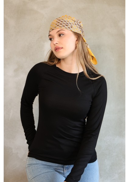 Soft Touch Modal Penye Basic Bluz Uzun Reglan Kol Kadın Body Likralı Tişört