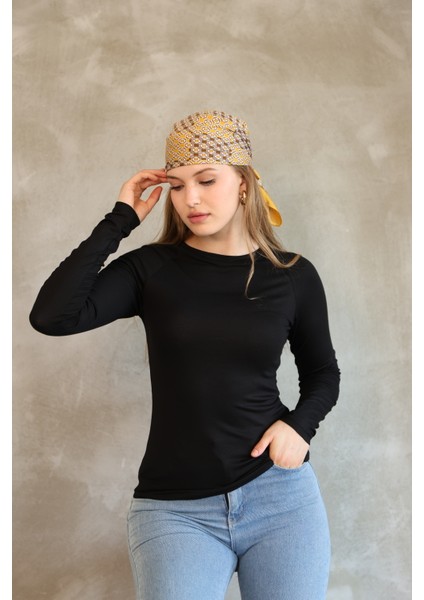 Soft Touch Modal Penye Basic Bluz Uzun Reglan Kol Kadın Body Likralı Tişört fiyatları