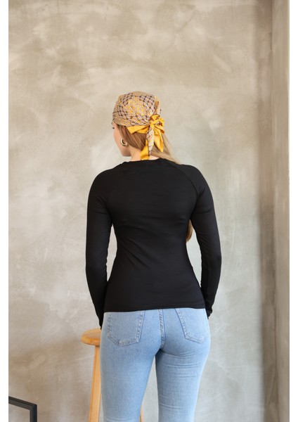 Soft Touch Modal Penye Basic Bluz Uzun Reglan Kol Kadın Body Likralı Tişört fırsatları