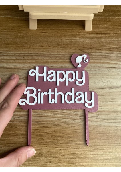 3D Barbie Figürlü “happy Birthday” Pasta Süsü – Doğum Günü Parti Dekoru, Özel Tasarım fiyatları
