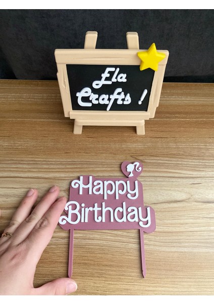 3D Barbie Figürlü “happy Birthday” Pasta Süsü – Doğum Günü Parti Dekoru, Özel Tasarım fırsatları