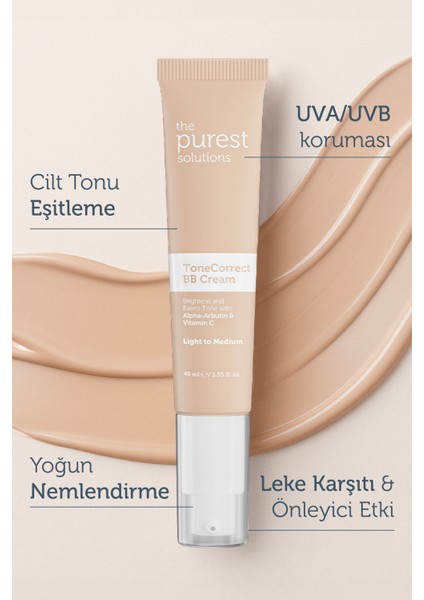 Lekeli Ciltler Için Cilt Tonu Eşitlemeye Yardımcı Bb Krem, Spf 50+,40 ml – Açık/Orta Ton fırsatları
