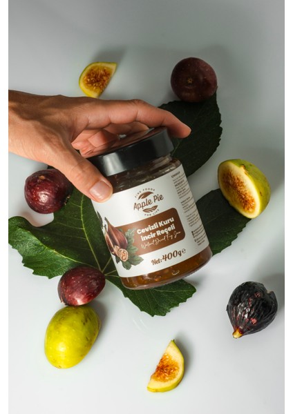 Applepiefoods Cevizli Kuru İncir Reçeli 400 Gr %65 Meyve ( Pancar Şekeri )