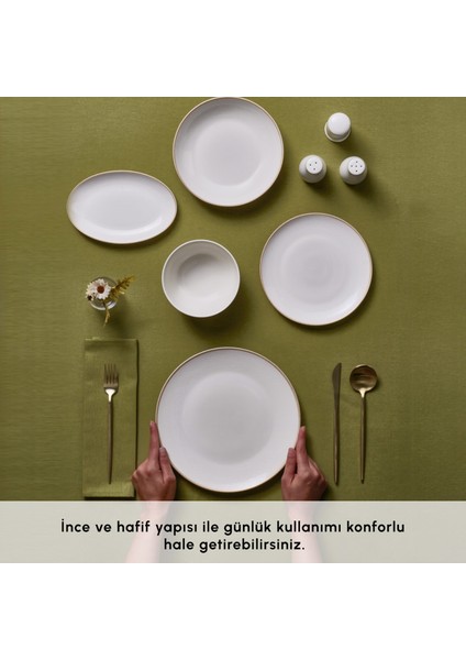 Forever Bone Ollie 53 Parça 12 Kişilik Yemek Takımı Gold fırsatları