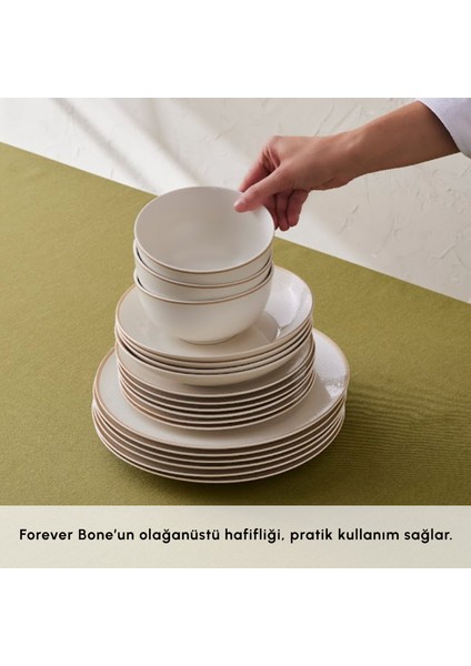 Forever Bone Ollie 53 Parça 12 Kişilik Yemek Takımı Gold