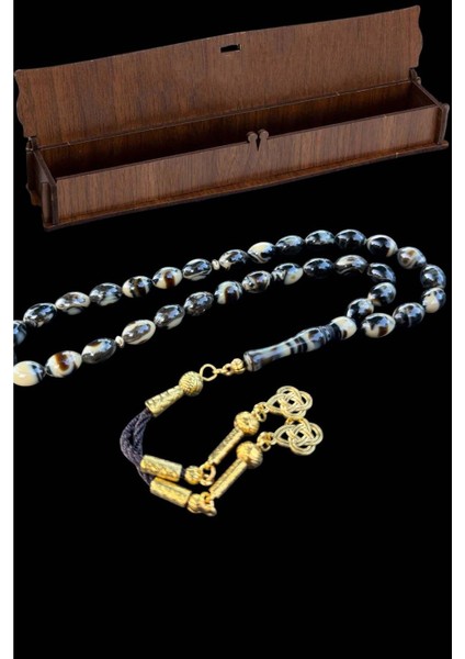 Siyah Beyaz Beyrut Damla Toz Kehribar Tesbih, Kehribar Hediyelik Ahşap Kutulu Tespih fiyatları