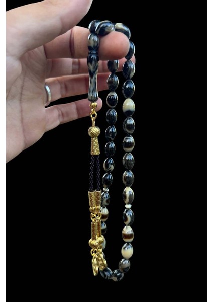 Siyah Beyaz Beyrut Damla Toz Kehribar Tesbih, Kehribar Hediyelik Ahşap Kutulu Tespih modelleri