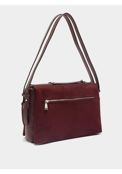 Deri Efektli Omuz Çantası modelleri