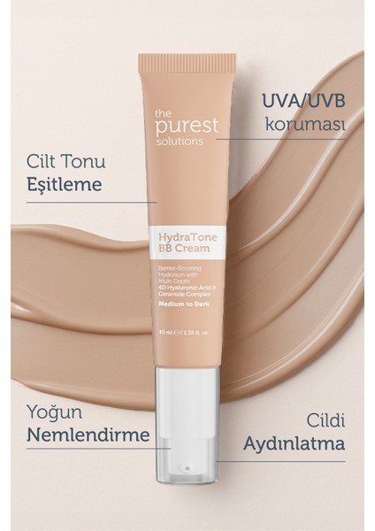 Kuru ve Karma Ciltler Için Yoğun Nemlendirici Bb Krem, Spf 50+,40 ml – Orta / Koyu Ton fırsatları