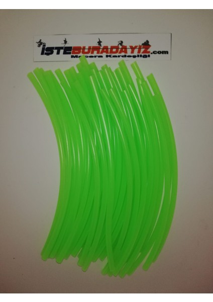 Motorsiklet, Fosforlu Yeşil Jant Pipeti,72+2 Li 10 Paket (Isteburadayiz)