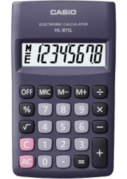 8 Hane Siyah Hesap Makinesi HL-815L-BK, Takım ve Öğrenci Için Uygun