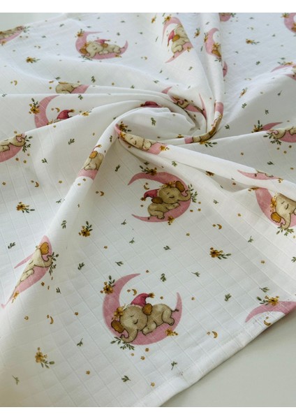 Ftbabycollection %100 Pamuk Müslin Bebek Battaniyesi Oeko-Tex Sertifikalı Müslin Yenidoğan Bebek Battaniyesi 80X90 cm
